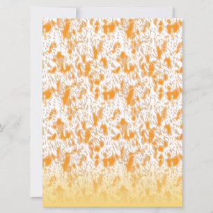 Textile pattern featuring a vibrant orange and gol holiday card