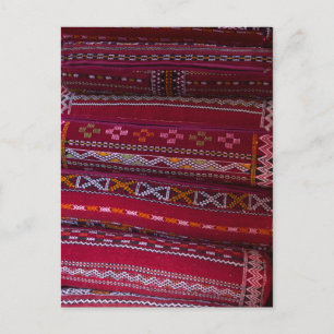 Textile Pillow Patterns Postcard