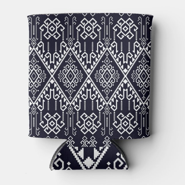 Textile Squares: Fashion Grunge Matrix Can Cooler (Front)