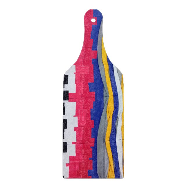 Textile stripes cutting board (Front)