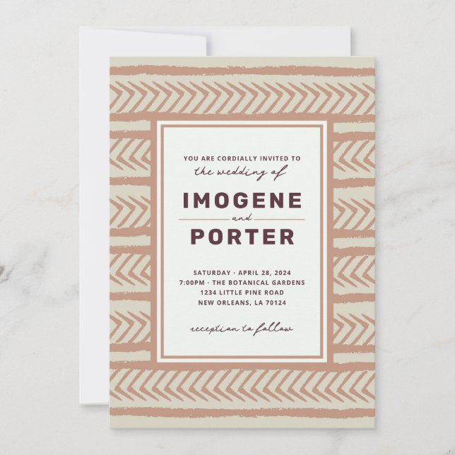 Textile Wedding Invitation (Front)