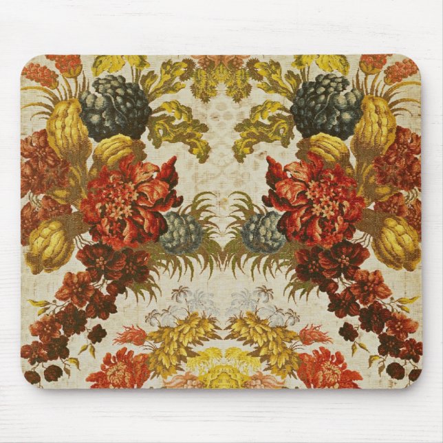 Textile with a repeating floral pattern mouse mat (Front)