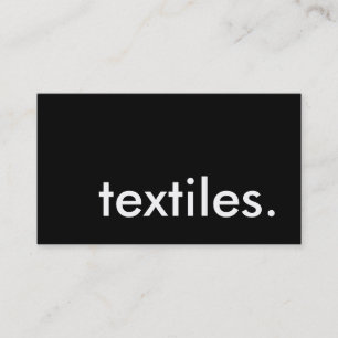 textiles. business card