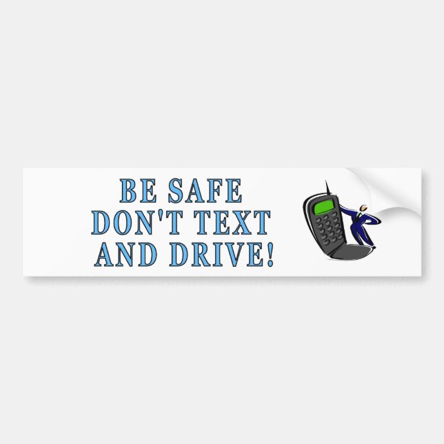 Texting and Driving Bumper Sticker (Front)