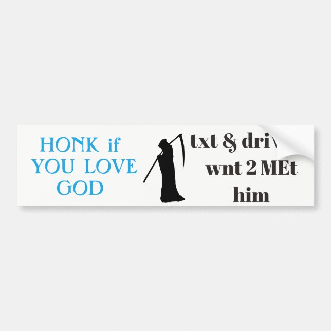 texting bumper sticker (Front)