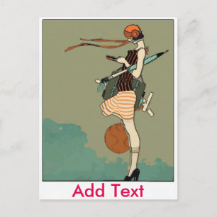 Texting Girl Postcard