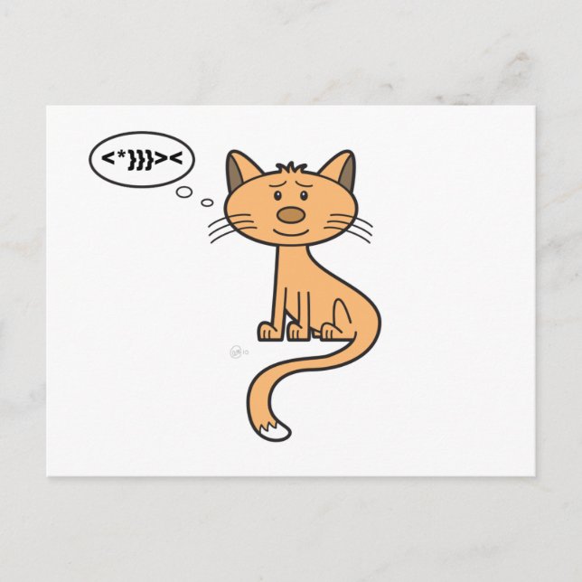 Texting Kitty - Postcard (Front)