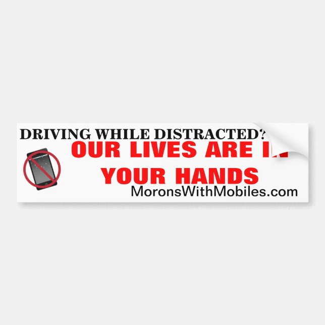 Texting While Driving Bumper Sticker 4 (Front)