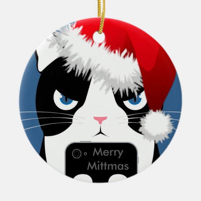 Texts from Mittens Round Christmas Ornament (Front)