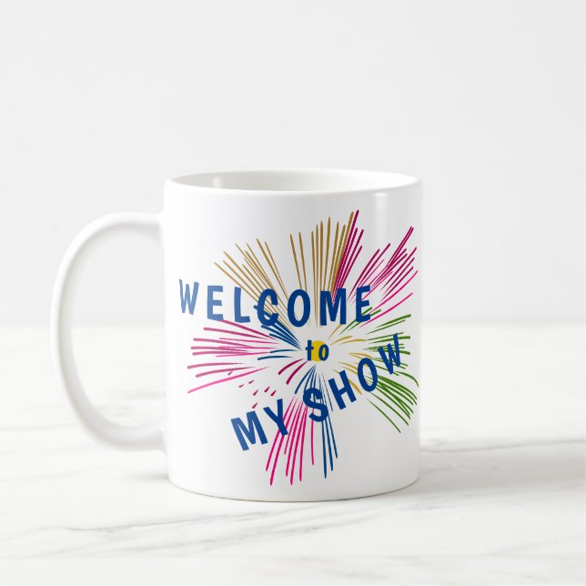 Texts on Fireworks Coffee Mug (Left)