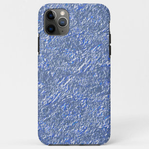 Textura rústica azul e efeito prateado iPhone 11 pro max case