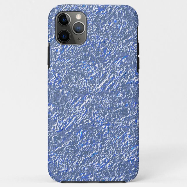 Textura rústica azul e efeito prateado Case-Mate iPhone case (Back)