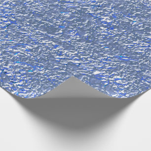 Textura rústica azul e efeito prateado wrapping paper