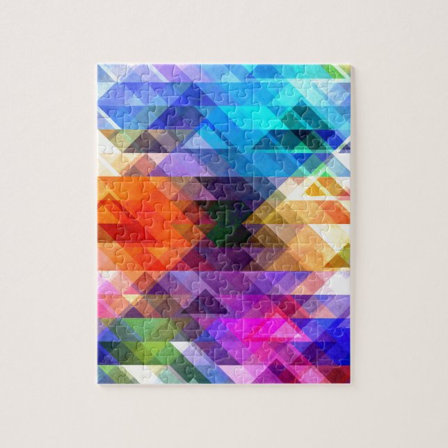 Textural Geometry of Colour Jigsaw Puzzle (Vertical)