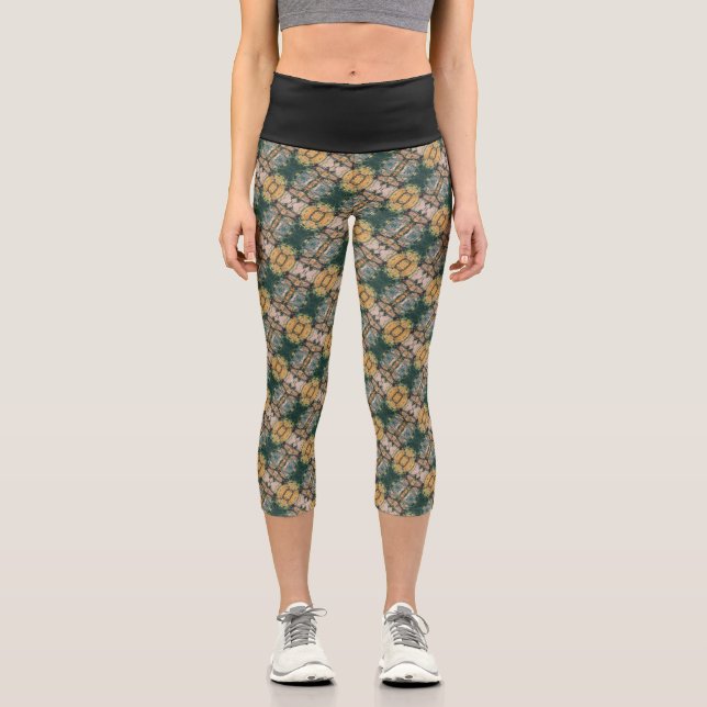 Texture #11 from work The Rock Capri Leggings (Front)