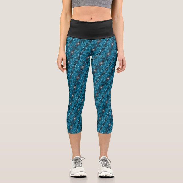 Texture #12 from Horizonte work Capri Leggings (Front)