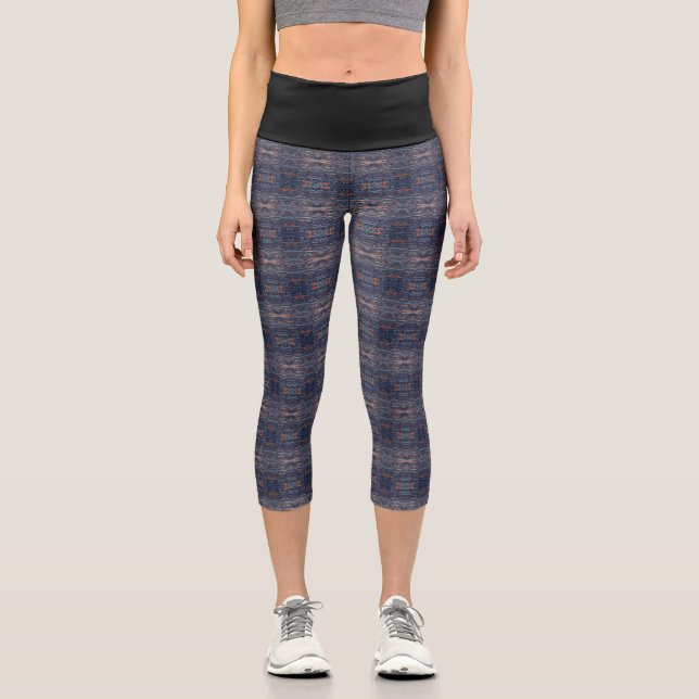 Texture #13 from work The Rock Capri Leggings (Front)