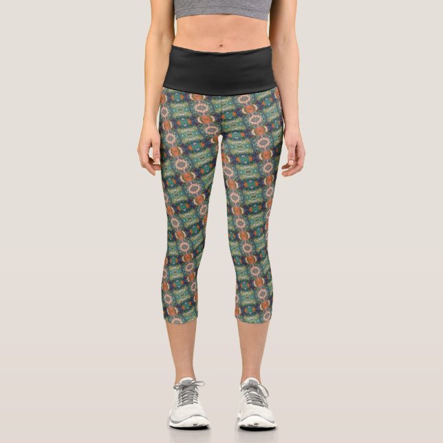 Texture #1 from the work Seeing Through the Eyes Capri Leggings (Front)