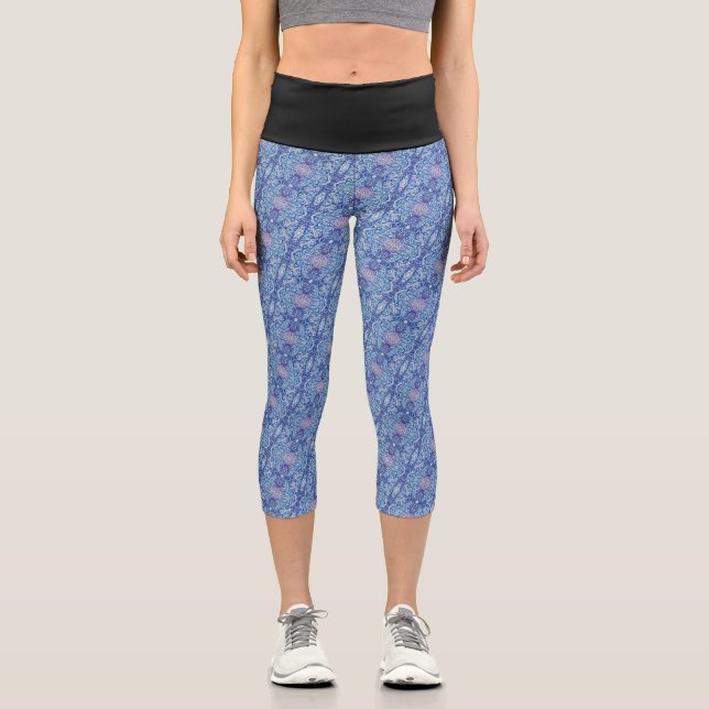 Texture #35 from Horizonte work Capri Leggings (Front)