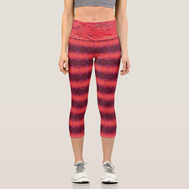 Texture #4 from the work The sunset Capri Leggings (Front)
