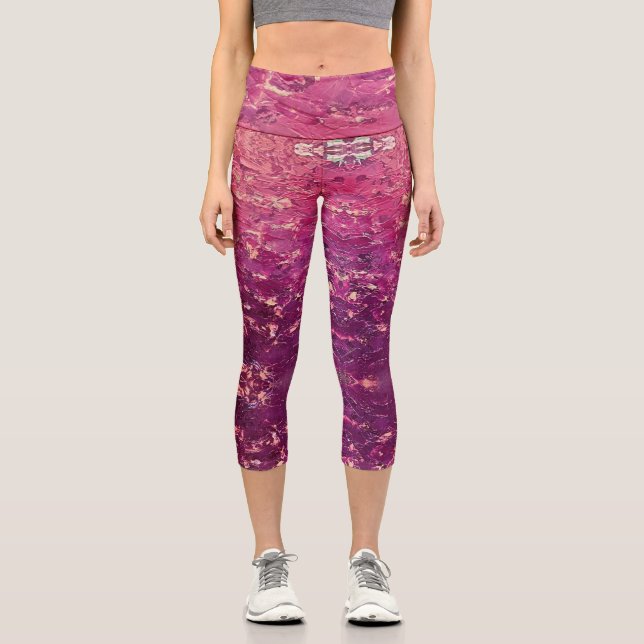 Texture #7 from the work The sunset Capri Leggings (Front)