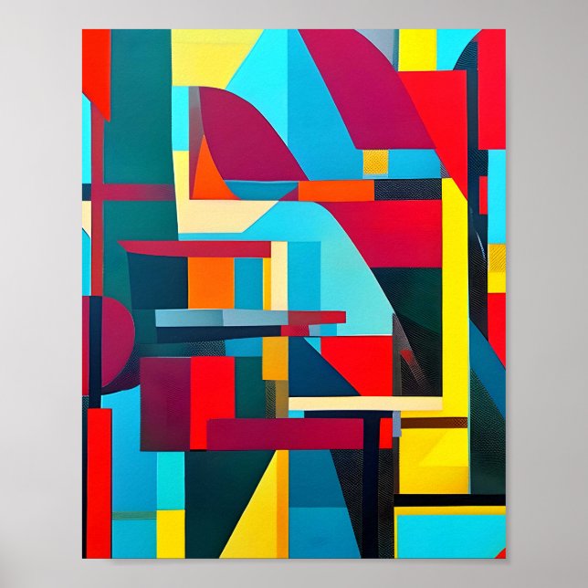 Texture Abstract Geometric Shapes Poster (Front)