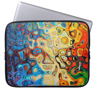 Texture abstract structure colorful laptop sleeve
