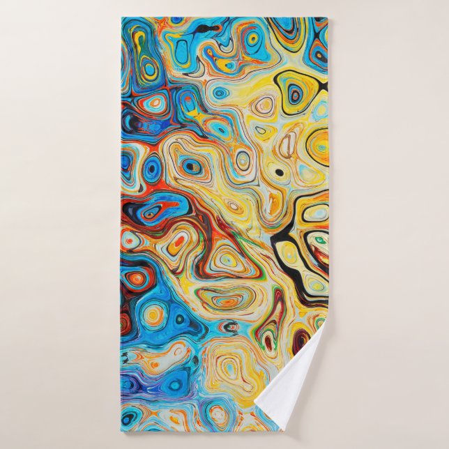 Texture abstract structure colourful bath towel (Bath Towel)