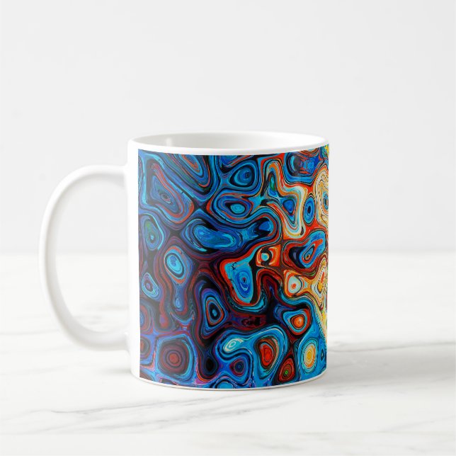 Texture abstract structure colourful coffee mug (Left)