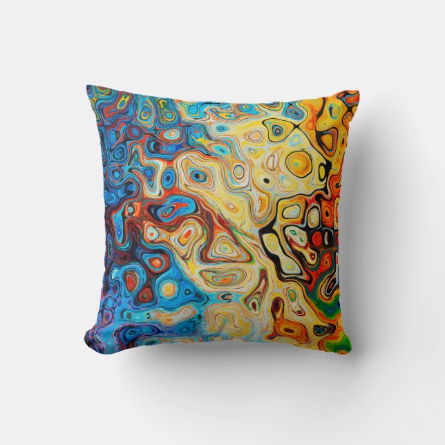 Texture abstract structure colourful cushion (Front)
