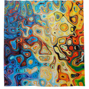 Texture abstract structure colourful shower curtain