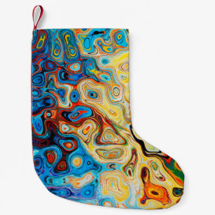 Texture abstract structure colourful small christmas stocking