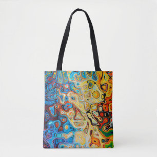 Texture abstract structure colourful tote bag