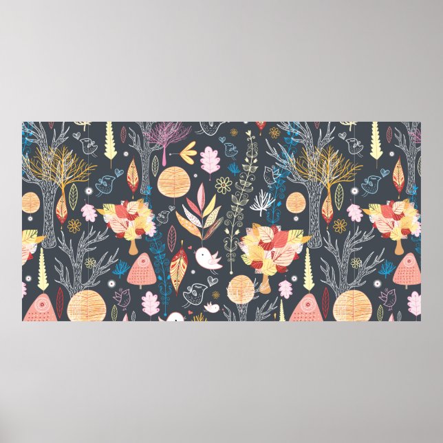 texture autumn forest poster (Front)