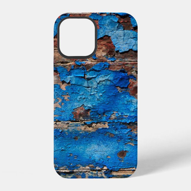 Texture background blue wood iPhone case (Back)