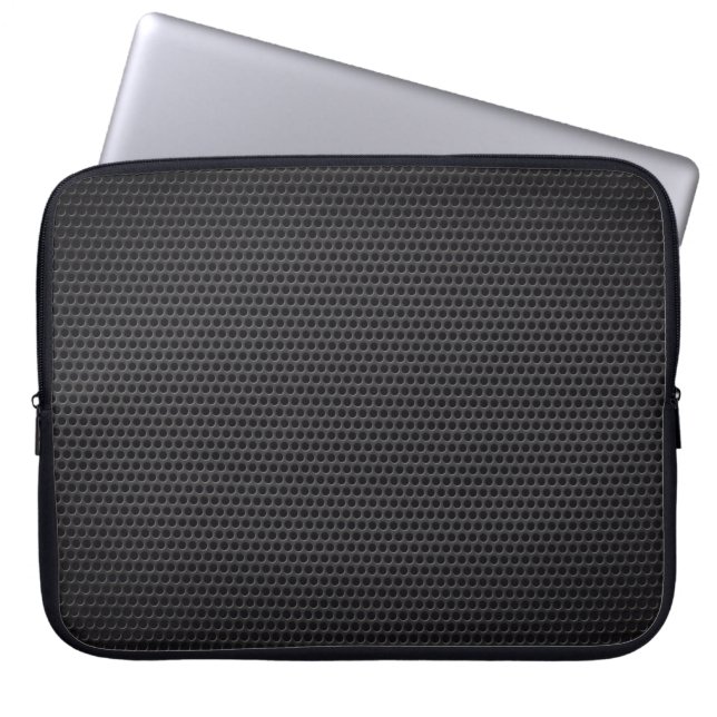 Texture background grey laptop sleeve (Front)