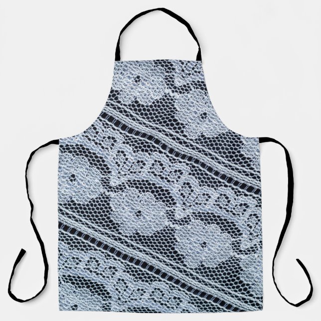 Texture, background, pattern. white lace fabric. T Apron (Front)