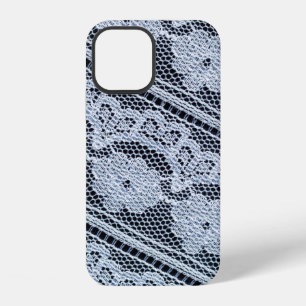 Texture, background, pattern. white lace fabric. T iPhone 12 Case
