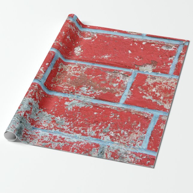 Texture background surface wallpaper red blue bric wrapping paper (Unrolled)