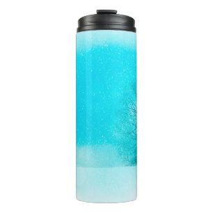 Texture background winter thermal tumbler