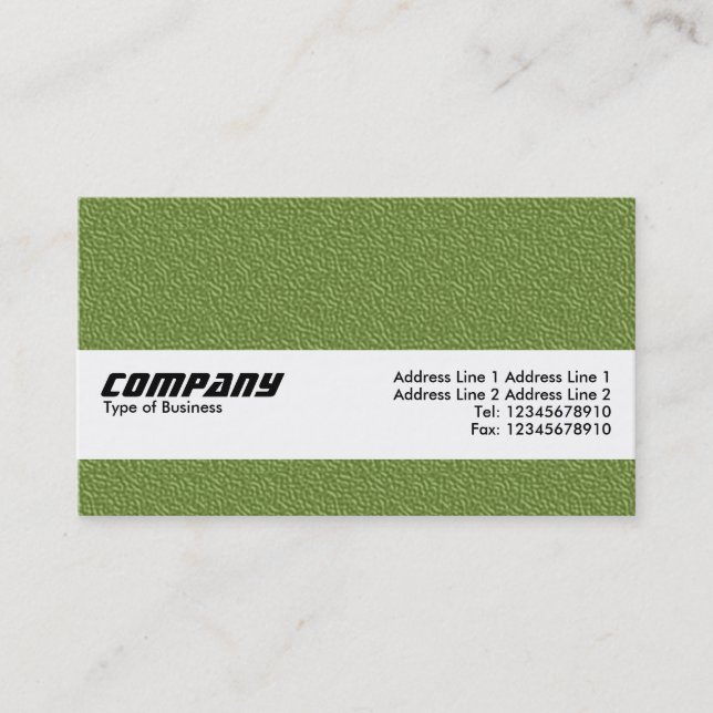 Texture Band - Green Embossed Texture Business Card (Front)