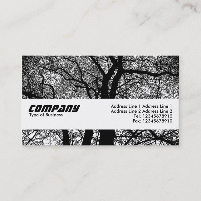Texture Band - High Contrast Trees Business Card (Front)