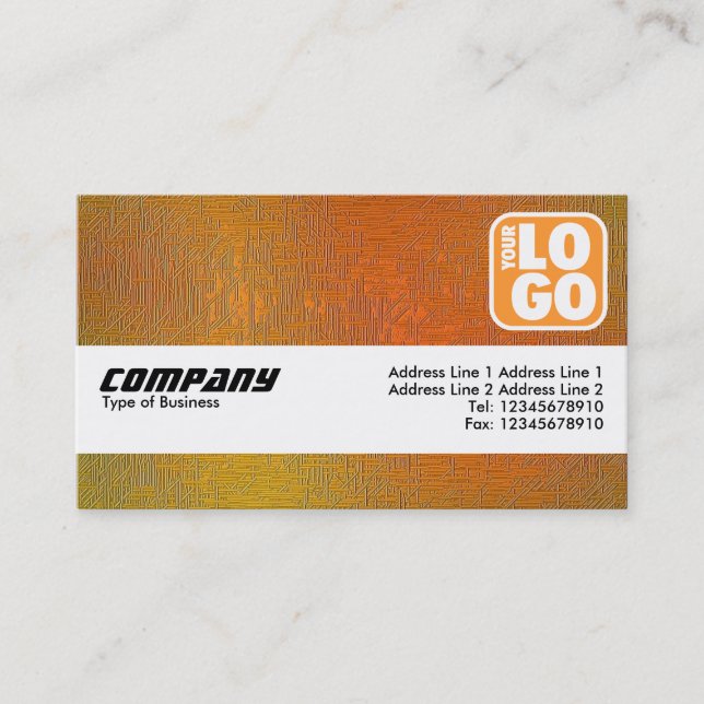 Texture Band (Logo) - Straw Wall Business Card (Front)