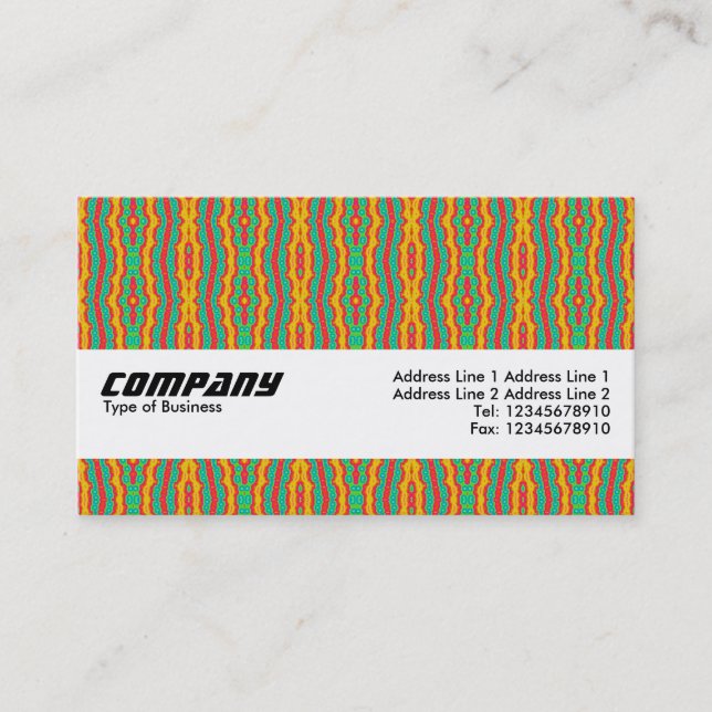 Texture Band - Orange and Green Pattern Business Card (Front)