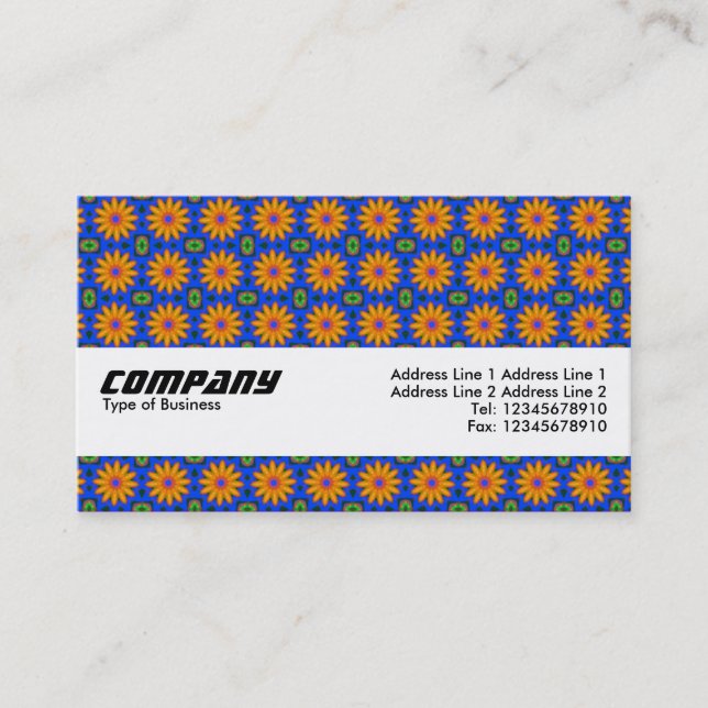 Texture Band - Orange Flowers Business Card (Front)