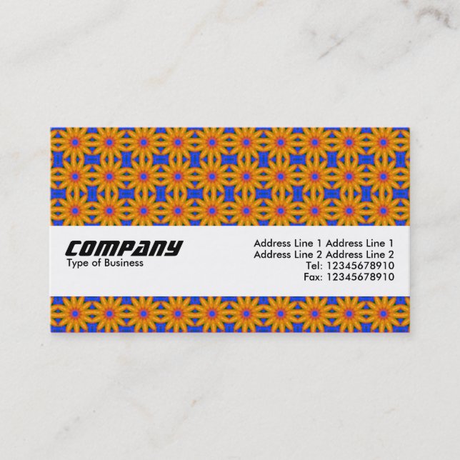 Texture Band - Orange Flowers II Business Card (Front)