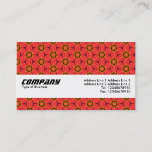 Texture Band - Red Flower Pattern Business Card