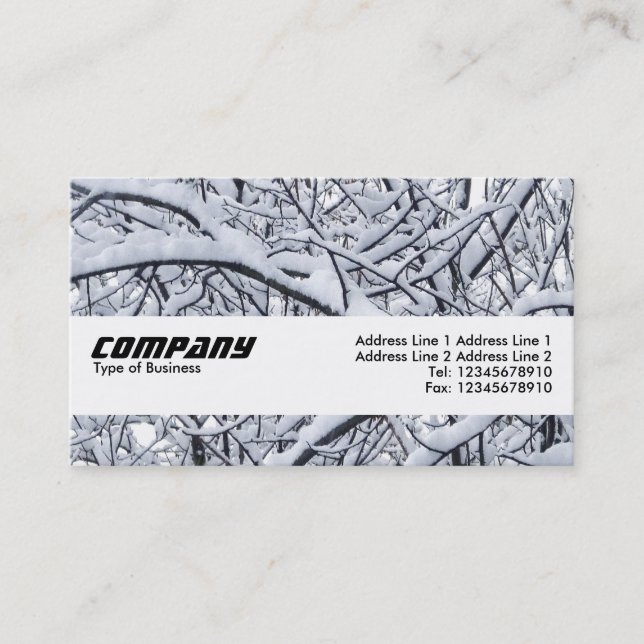 Texture Band - Snowy Branches Business Card (Front)