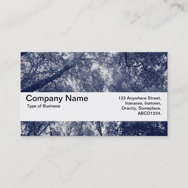 Texture Band V2 - Blue Autumn Business Card (Front)