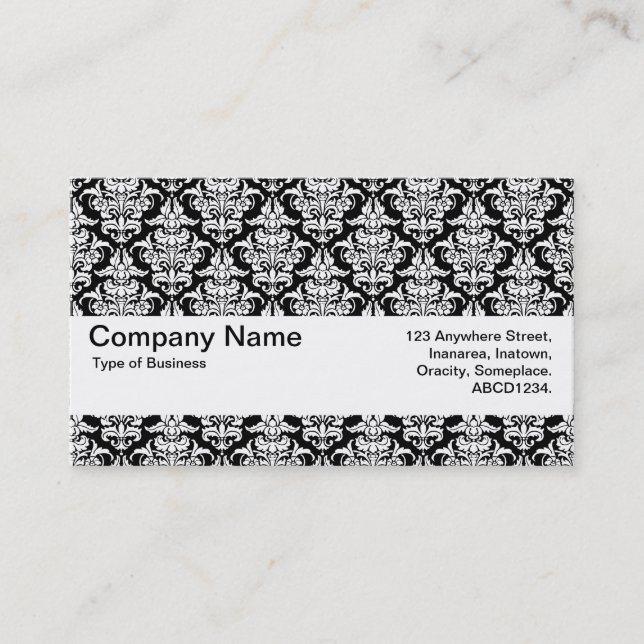 Texture Band V2 - Damask Pattern Business Card (Front)
